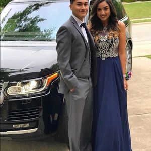 Navy Blue Prom Dress